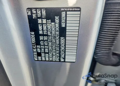 2021 Porsche Cayenne z USA, uszkodzony, nr VIN WP1AA2AY2MDA08809